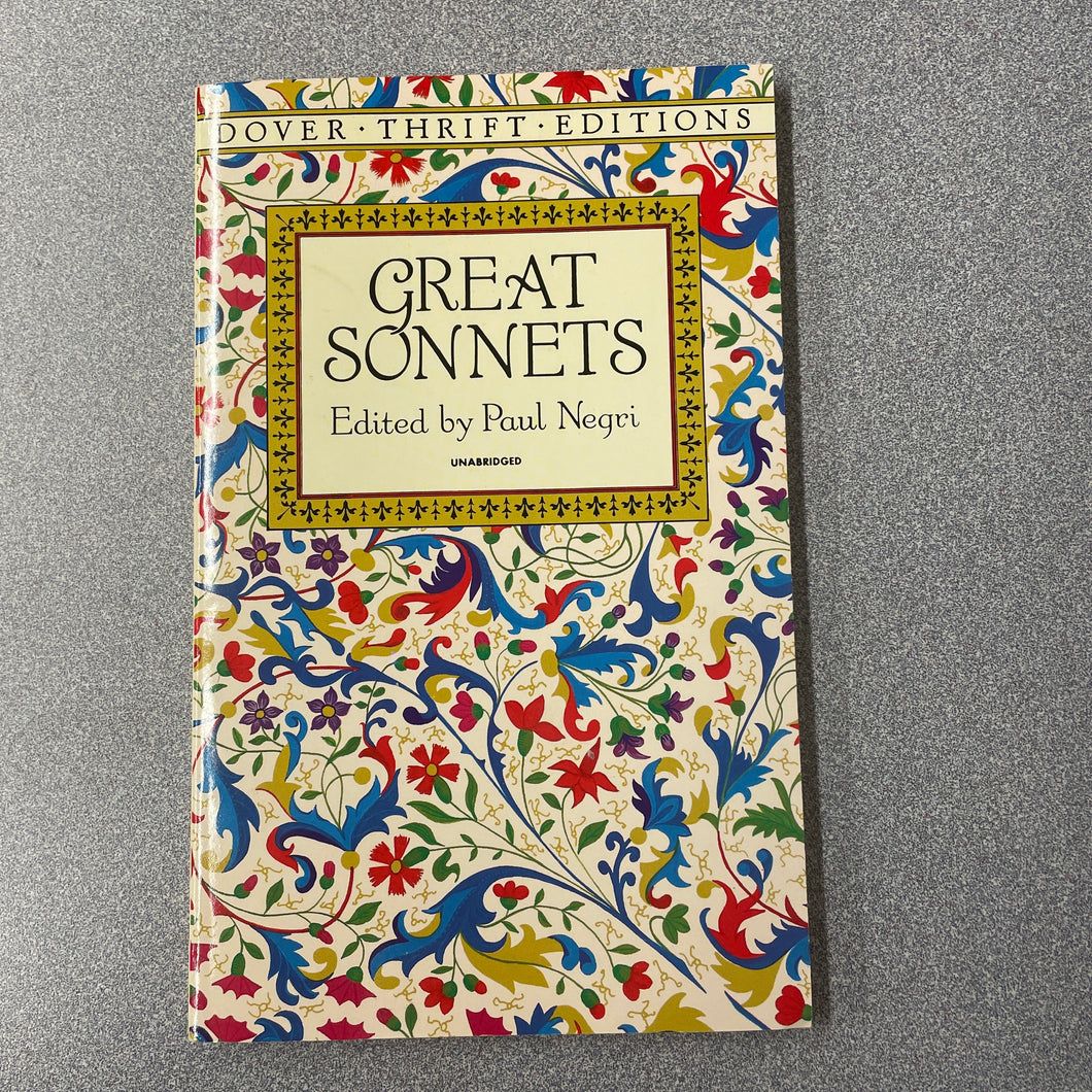 Great Sonnets, Negri, Paul, ed. [1994] P 4/24