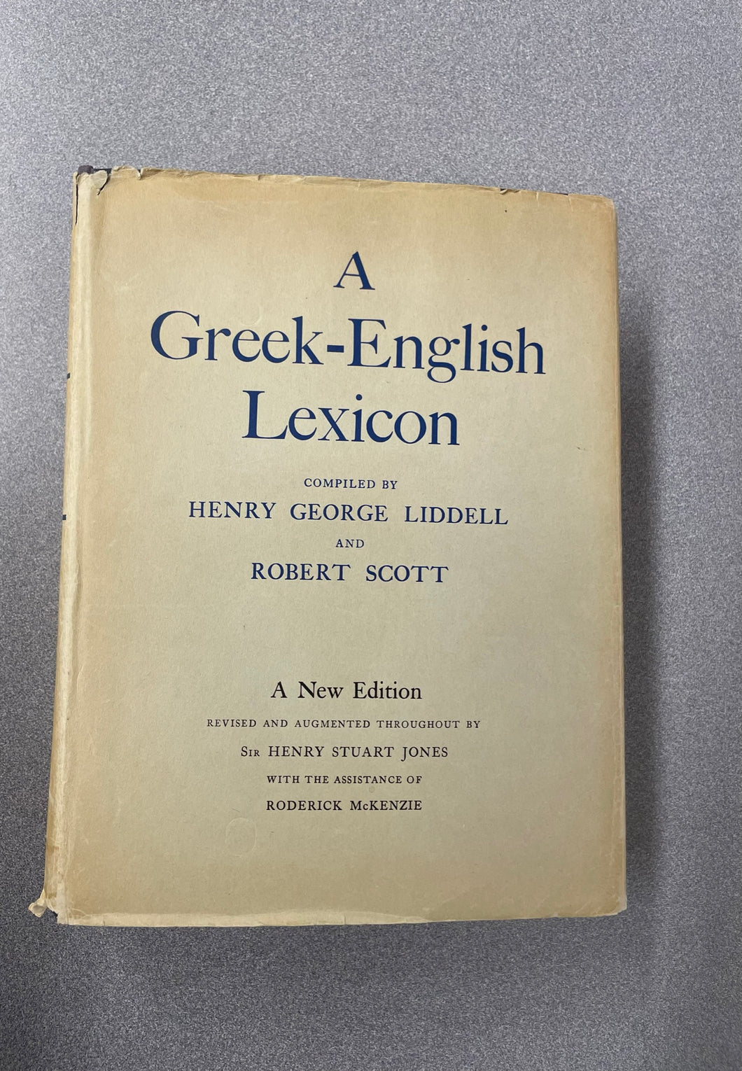 A Greek-English Lexicon: a New Edition, Liddell, Henry George, ed [1961] FL 3/23