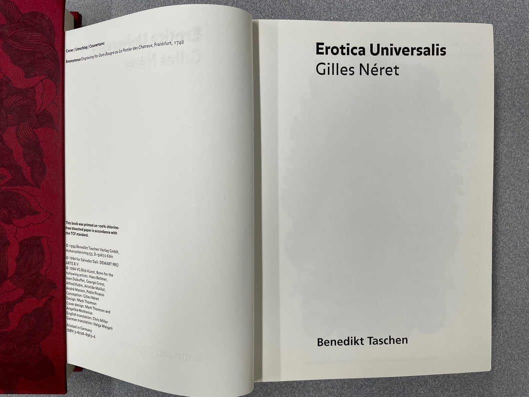Erotica Universalis: From Pompeii to Picasso, Neret, Gilles [1994] ER 7/23