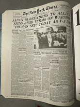 Load image into Gallery viewer, H  The New York Times Front Pages 1851-2012: More Than 250 Facsimile Front Pages of the Most Momentous Events in History With Special Essays, Revised and Updated [2012] N 10/24
