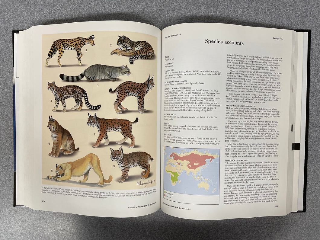 Grzimek's Animal Life Encyclopedia, Second Edition, Hutchins, Michael, editor,[2004] SN 7/23