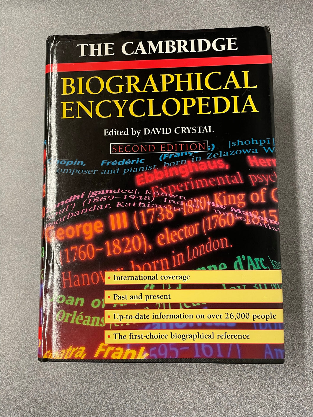 The Cambridge Biographical Encyclopedia, Second Edition, Crystal, David, ed. [1998] REF 6/23