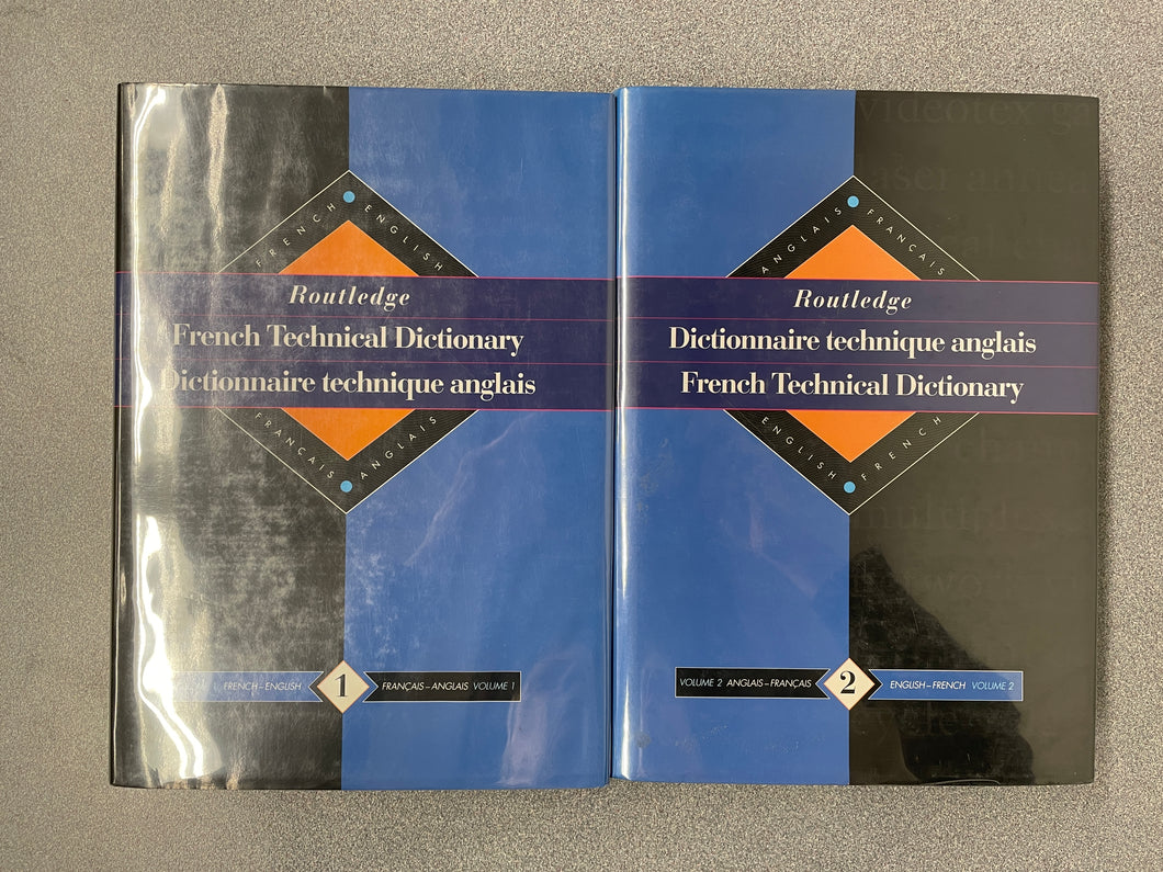 Routledge French Technical Dictionary, Volumes 1 and 2 [1994] SS 5/24