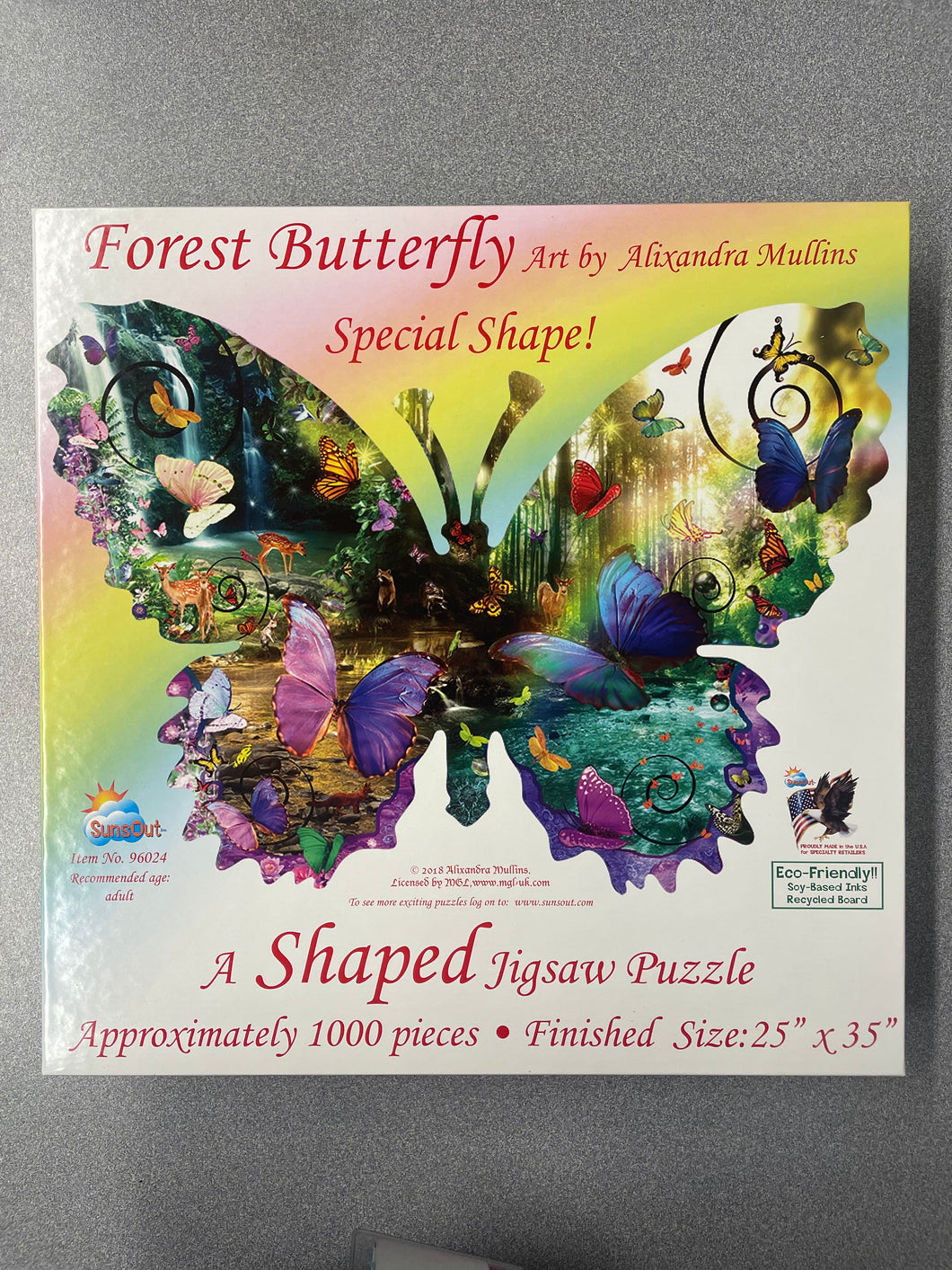 (CG) PUZZLE: Forest Butterfly: a Shaped Jigsaw Puzzle [2018] 9/25