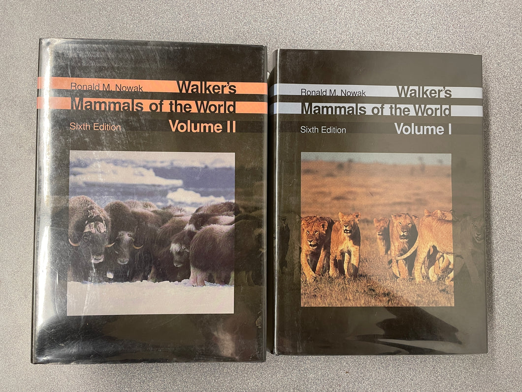 Walker's Mammals of the World, Volumes I and II, Nowak, Ronald M. [1999] SS 8/24