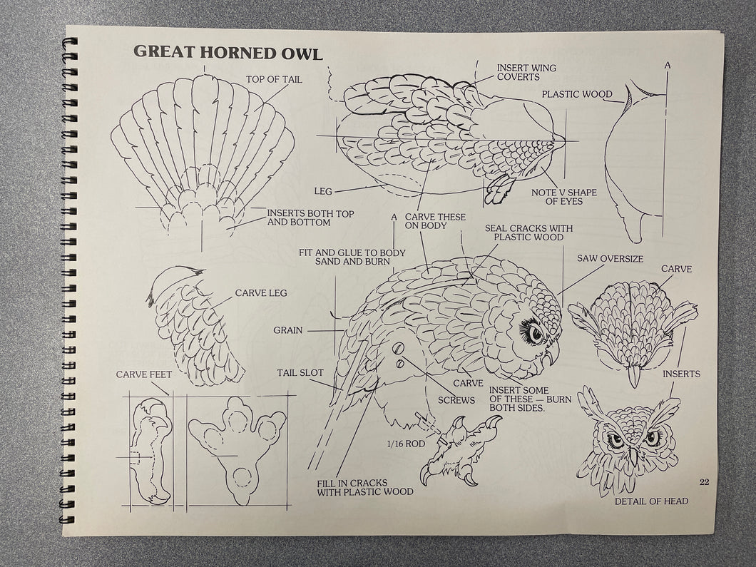 CG  Realism in Wood: Detailed Patterns and Instructions for Carving 22 Different Birds and Animals, Lehman, George [1995] N 11/24