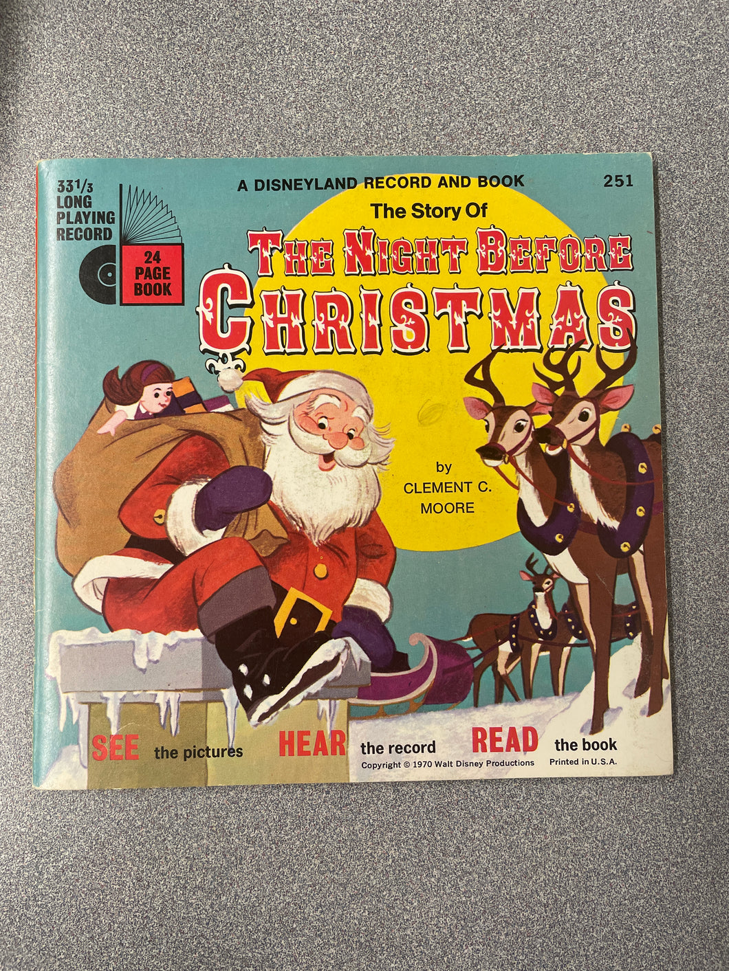 Moore, Clement C. The Story of The Night Before Christmas: Book and Record [1970] CR 11/24