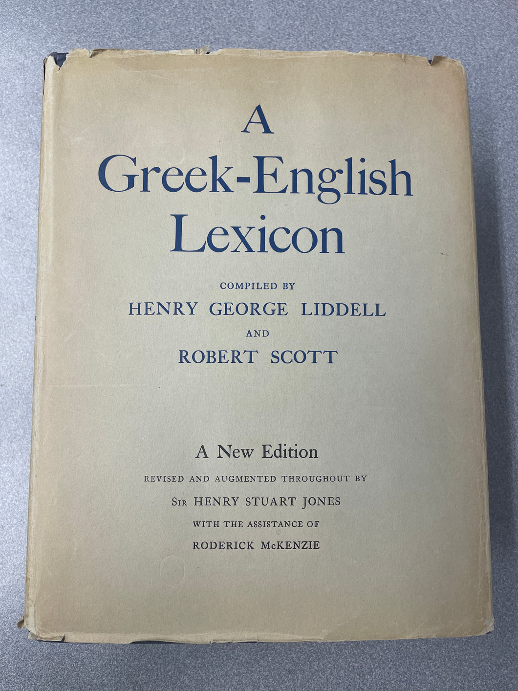 A Greek-English Lexicon, Liddell, Henry George and Robert Scott, ed [1961] FL 1/25