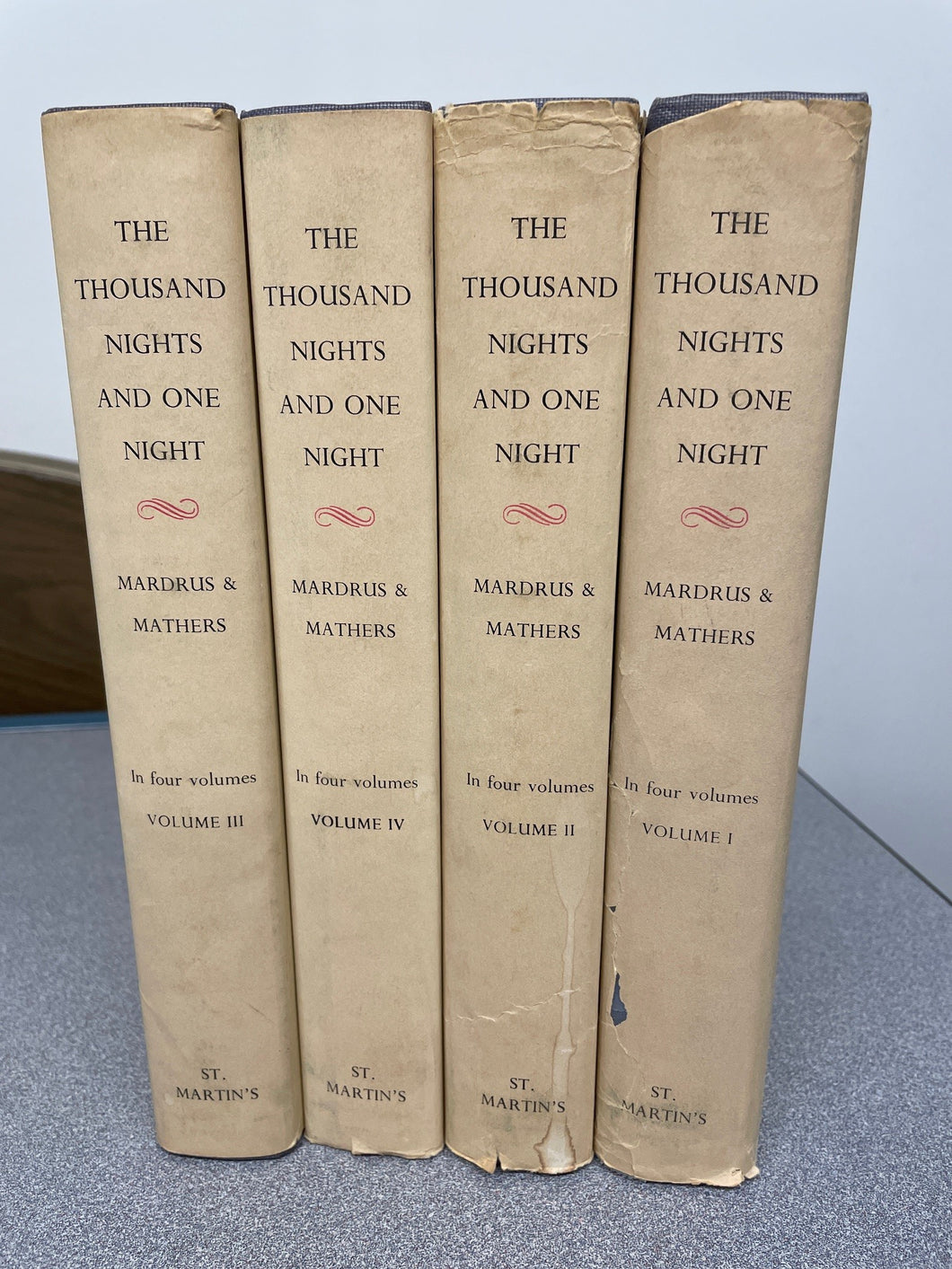 CC  The Book of the Thousand Nights and One Night, Mathers, 4 Volume set,  Mathers, Powys [1974] N 3/24